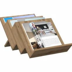 vidaXL Tijdschrift Rek Artisan Eiken 53 x 40 x 28,5 cm Bewerkt hout