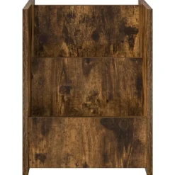 vidaXL Tijdschrift Rek Gerookt eiken 35 x 35 x 45 cm Bewerkt hout