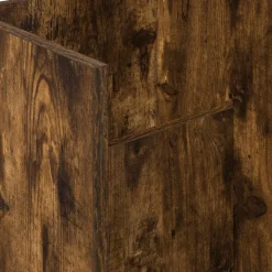 vidaXL Tijdschrift Rek Gerookt eiken 35 x 35 x 45 cm Bewerkt hout