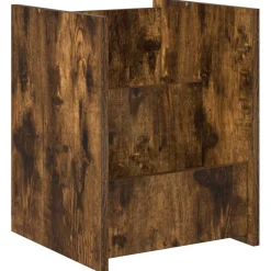 vidaXL Tijdschrift Rek Gerookt eiken 35 x 35 x 45 cm Bewerkt hout