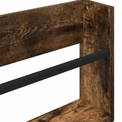 vidaXL Tijdschrift Rek Gerookt eiken 60 x 12 x 30 cm Bewerkt hout