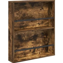 vidaXL Tijdschrift Rek Gerookt eiken 60 x 12 x 70 cm Bewerkt hout