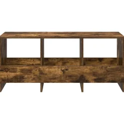 vidaXL Tijdschrift Rek Gerookt eiken 102 x 30 x 45 cm