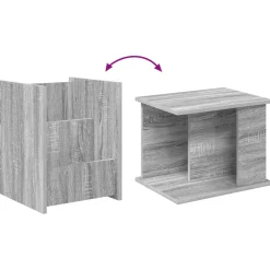 vidaXL Tijdschrift Rek Grijs Sonoma 35 x 35 x 45 cm Bewerkt hout