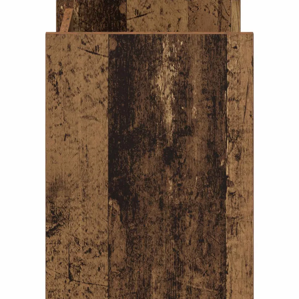 vidaXL Tijdschrift Rek met plank Oudhout 35 x 35 x 45 cm Bewerkt hout