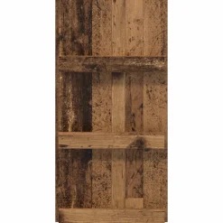 vidaXL Tijdschrift Rek met plank Oudhout 51 x 11 x 102 cm Bewerkt hout