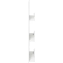 vidaXL Tijdschrift Rek met plank Wit 51 x 11 x 102 cm Bewerkt hout