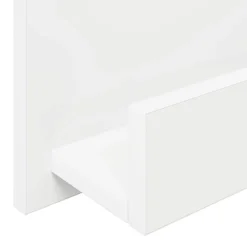 vidaXL Tijdschrift Rek met plank Wit 51 x 11 x 102 cm Bewerkt hout