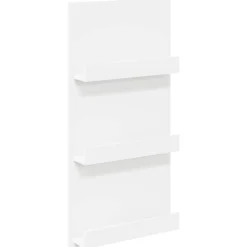 vidaXL Tijdschrift Rek met plank Wit 51 x 11 x 102 cm Bewerkt hout