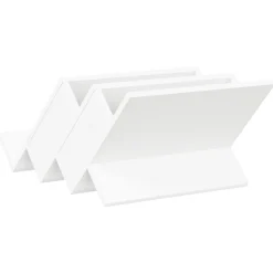 vidaXL Tijdschrift Rek met plank Wit 53 x 40 x 28,5 cm Bewerkt hout