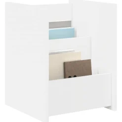 vidaXL Tijdschrift Rek met plank Wit 35 x 35 x 45 cm Bewerkt hout