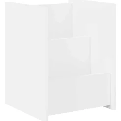 vidaXL Tijdschrift Rek met plank Wit 35 x 35 x 45 cm Bewerkt hout