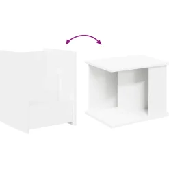 vidaXL Tijdschrift Rek met plank Wit 35 x 35 x 45 cm Bewerkt hout