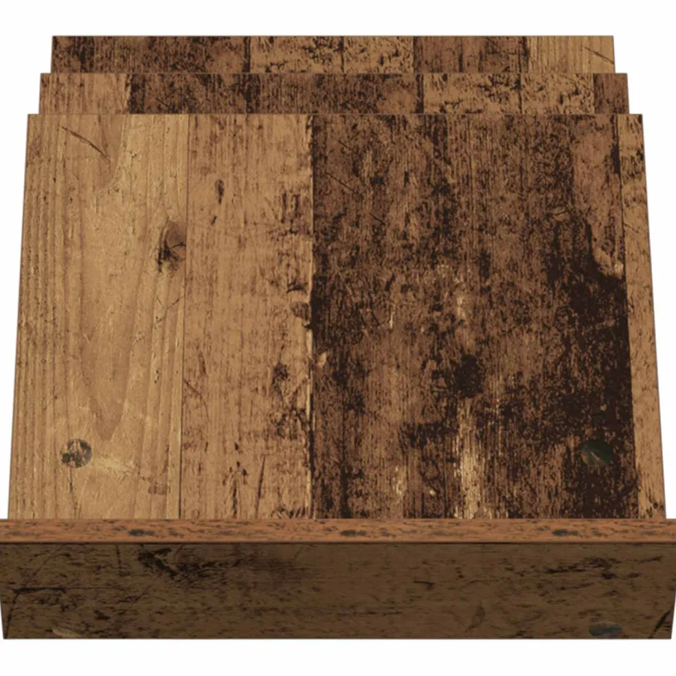 vidaXL Tijdschrift Rek Oudhout 53 x 40 x 28,5 cm Bewerkt hout
