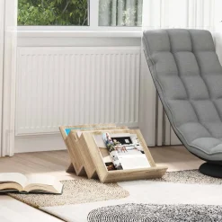 vidaXL Tijdschrift Rek Sonoma Eiken 53 x 40 x 28,5 cm Bewerkt hout