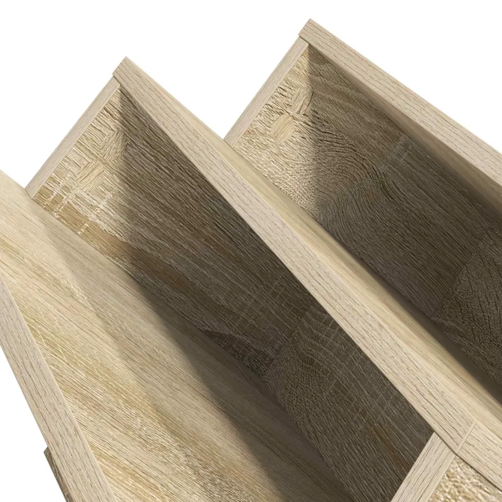 vidaXL Tijdschrift Rek Sonoma Eiken 53 x 40 x 28,5 cm Bewerkt hout