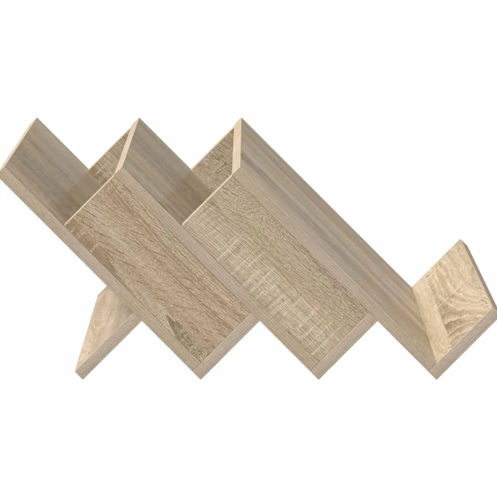 vidaXL Tijdschrift Rek Sonoma Eiken 53 x 40 x 28,5 cm Bewerkt hout