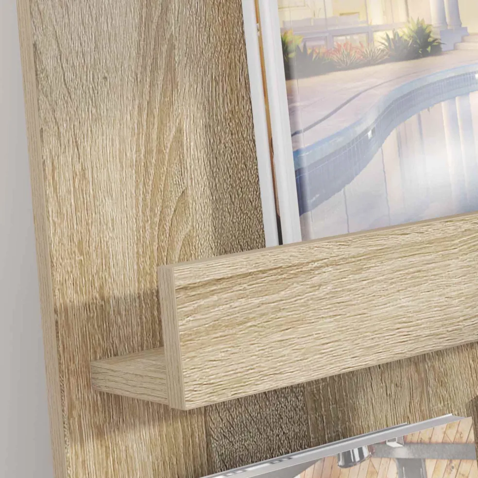 vidaXL Tijdschrift Rek Sonoma Eiken 51 x 11 x 102 cm Bewerkt hout