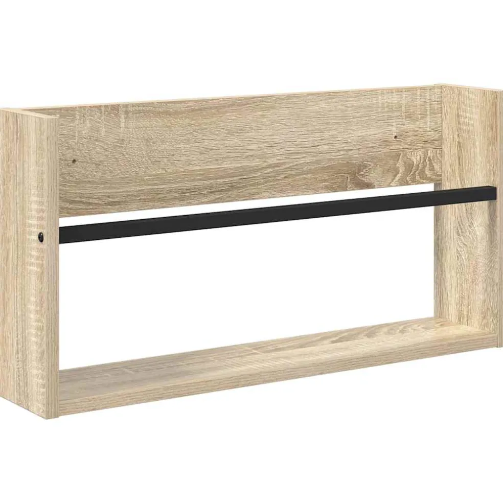 vidaXL Tijdschrift Rek Sonoma Eiken 60 x 12 x 30 cm Bewerkt hout