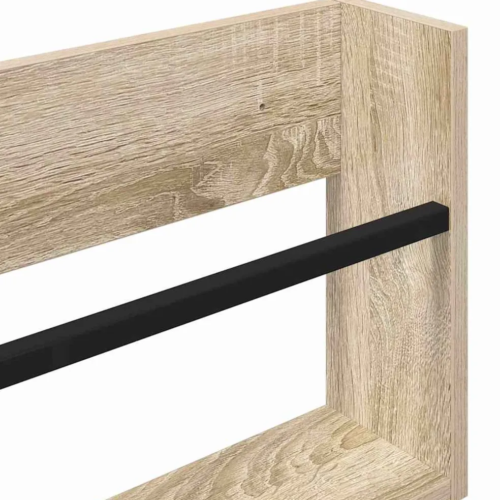 vidaXL Tijdschrift Rek Sonoma Eiken 60 x 12 x 30 cm Bewerkt hout