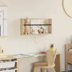 vidaXL Tijdschrift Rek Sonoma Eiken 60 x 12 x 30 cm Bewerkt hout