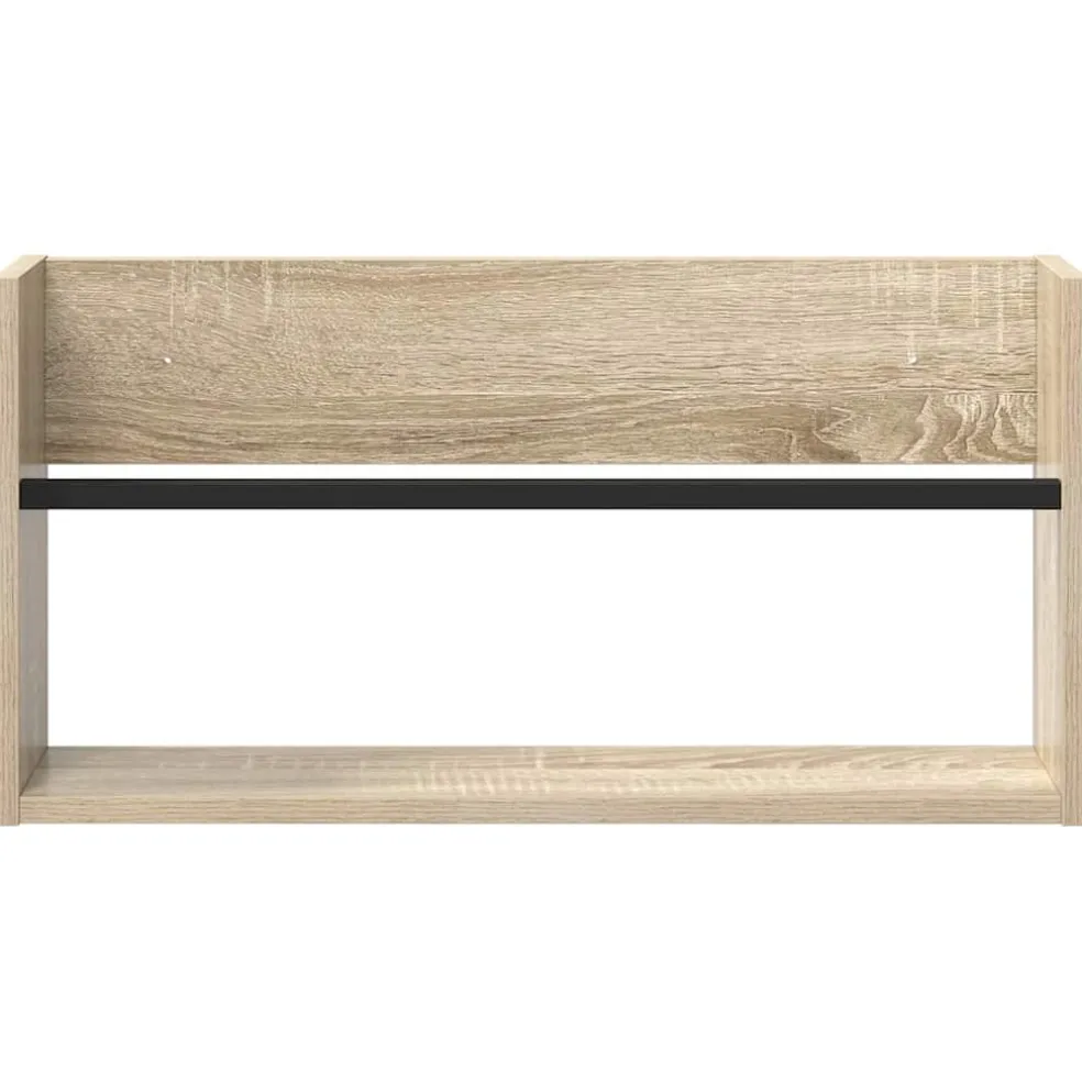 vidaXL Tijdschrift Rek Sonoma Eiken 60 x 12 x 30 cm Bewerkt hout