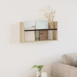 vidaXL Tijdschrift Rek Sonoma Eiken 60 x 12 x 30 cm Bewerkt hout