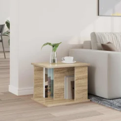 vidaXL Tijdschrift Rek Sonoma Eiken 35 x 35 x 45 cm Bewerkt hout