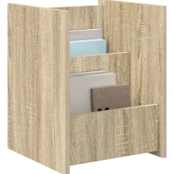 vidaXL Tijdschrift Rek Sonoma Eiken 35 x 35 x 45 cm Bewerkt hout