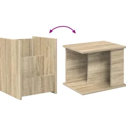 vidaXL Tijdschrift Rek Sonoma Eiken 35 x 35 x 45 cm Bewerkt hout