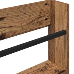 vidaXL Tijdschrift Rek 2 st Oudhout 60 x 12 x 30 cm Bewerkt hout
