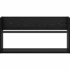 vidaXL Tijdschrift Rek Zwart Eiken 60 x 12 x 30 cm Bewerkt hout
