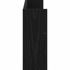 vidaXL Tijdschrift Rek Zwart Eiken 60 x 12 x 30 cm Bewerkt hout