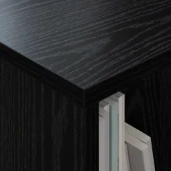 vidaXL Tijdschrift Rek Zwart Eiken 102 x 30 x 45 cm