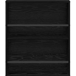 vidaXL Tijdschrift Rek Zwart Eiken 60 x 12 x 70 cm Bewerkt hout