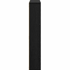 vidaXL Tijdschrift Rek Zwart Eiken 60 x 12 x 70 cm Bewerkt hout