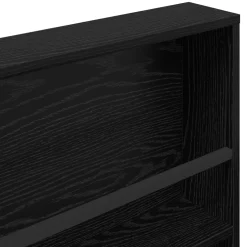 vidaXL Tijdschrift Rek Zwart Eiken 60 x 12 x 70 cm Bewerkt hout