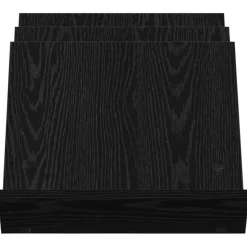 vidaXL Tijdschrift Rek Zwart Eiken 53 x 40 x 28,5 cm Bewerkt hout