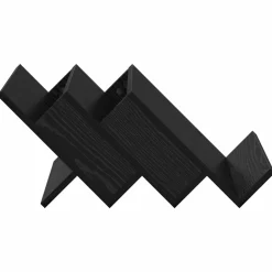 vidaXL Tijdschrift Rek Zwart Eiken 53 x 40 x 28,5 cm Bewerkt hout