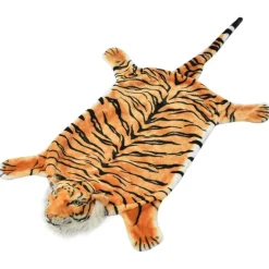 vidaXL Tijgervloerkleed pluche 144 cm bruin