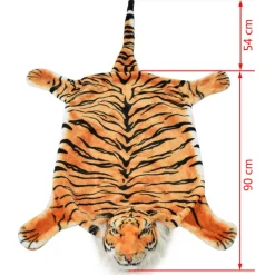 vidaXL Tijgervloerkleed pluche 144 cm bruin