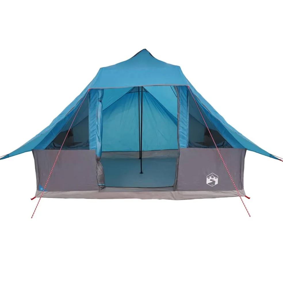 vidaXL Tipi Tent 10-persoons Blauw taft