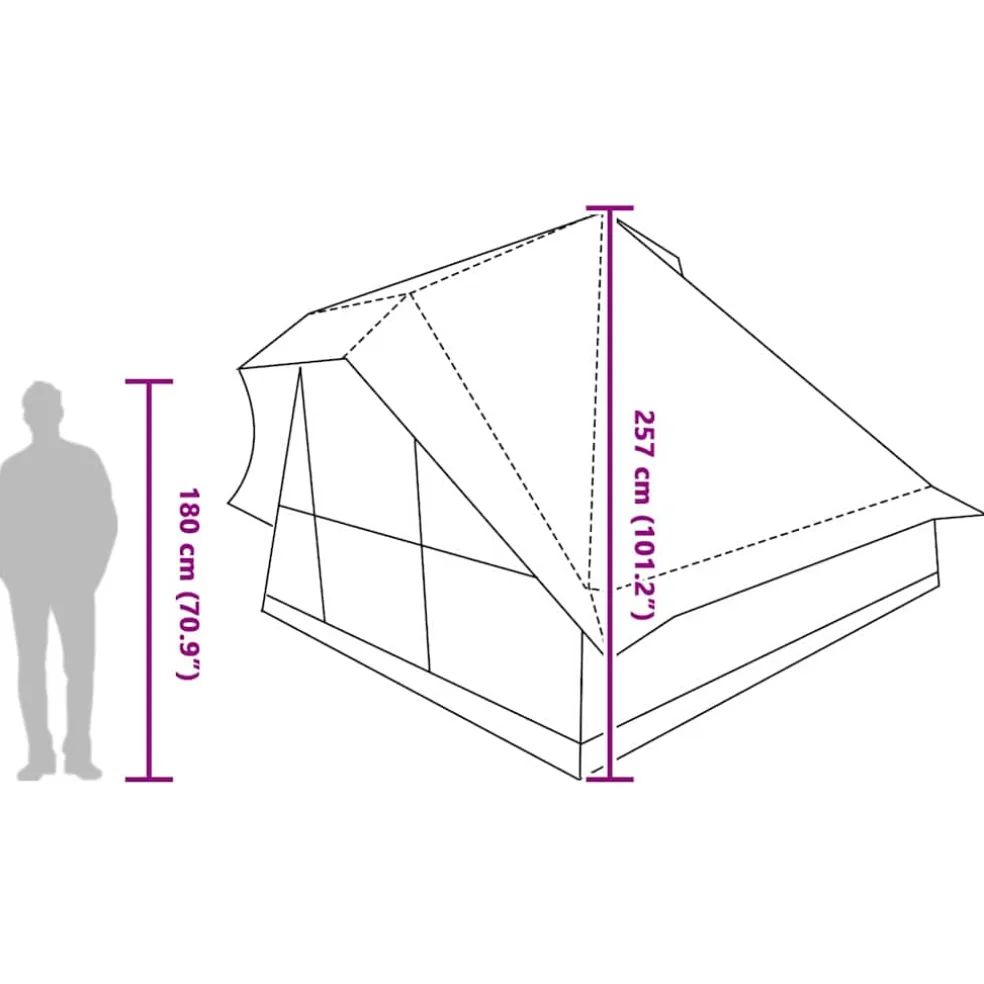 vidaXL Tipi Tent 10-persoons Blauw taft