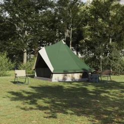vidaXL Tipi Tent 8-persoons Groen taft