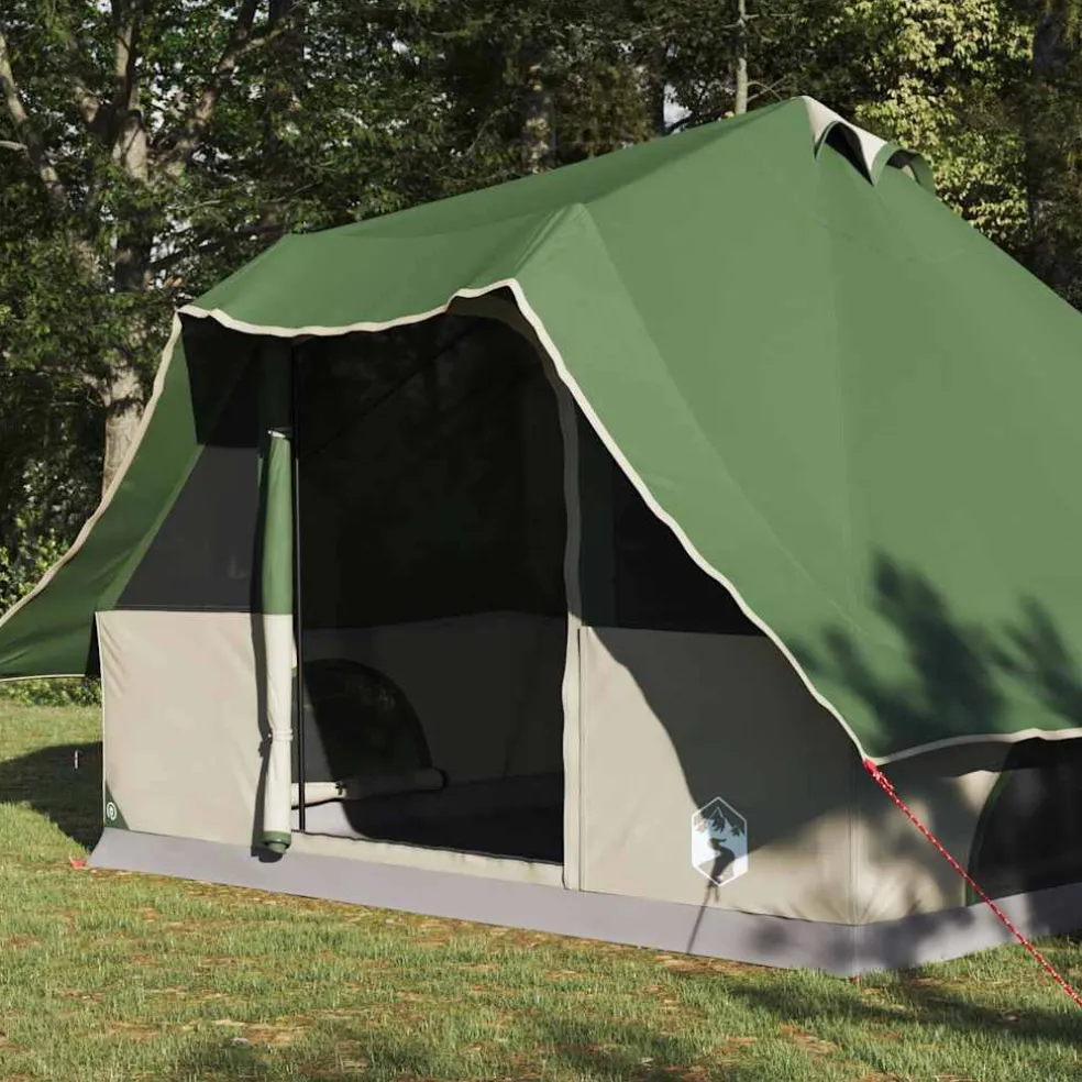 vidaXL Tipi Tent 8-persoons Groen taft