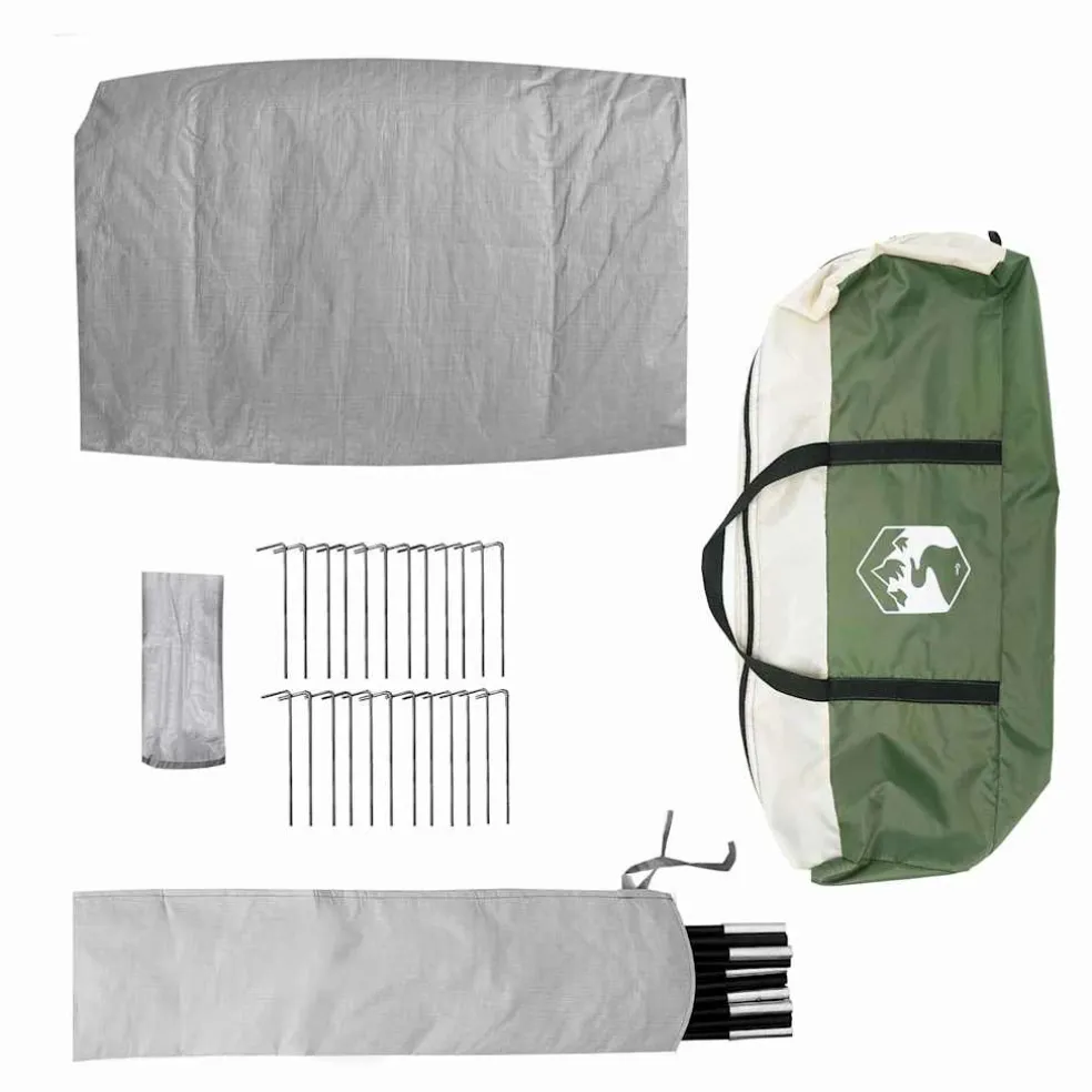 vidaXL Tipi Tent 8-persoons Groen taft