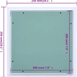 vidaXL Toegangspaneel met aluminium frame en gipsplaat 200x200 mm