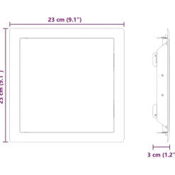 vidaXL Toegangs paneel 2 st Wit 23 x 23 x 3 cm Staal