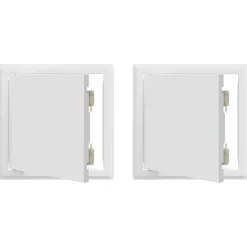 vidaXL Toegangs paneel 2 st Wit 23 x 23 x 3 cm Staal