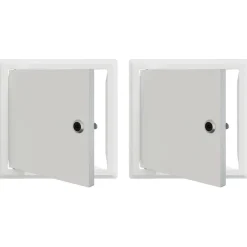 vidaXL Toegangs paneel 2 st Wit 23 x 23 x 3 cm Staal